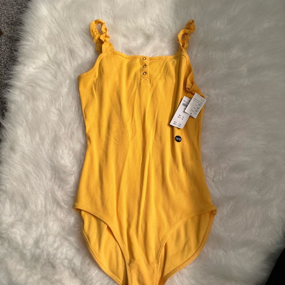 NEW Girls Ribbed Bodysuit Abercrombie Kids 15/16